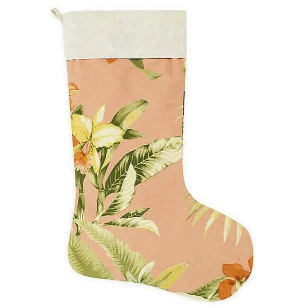 Tommy Bahama Christmas Stocking Siesta Key Cantaloupe Pink Beach House Tropical